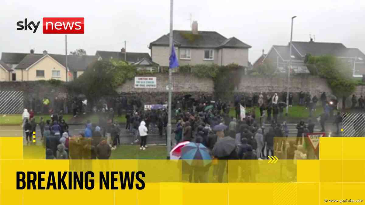 Crowds gather as Orange Order given go-ahead to march down nationalist street in Northern Ireland