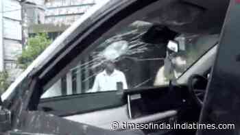 'Tried to drag me out': TMC MLA Kunal Ghosh's car smashed, says guards drew guns to save him - video