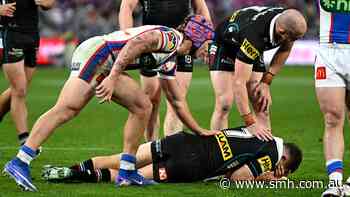 Cleary breaks his leg, then 12-man Newcastle break Penrith’s heart