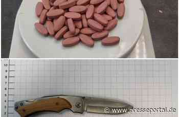 BPOL NRW: Bundespolizei stellt 64 Tabletten und Messer sicher