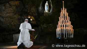 Papst Leo XIV. besucht Marienheiligtum in Grotte von Lourdes