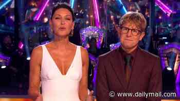 Josh Widdicombe awkwardly misses his cue during a link on the first Strictly live show - as viewers remain unconvinced over the new hosting trio