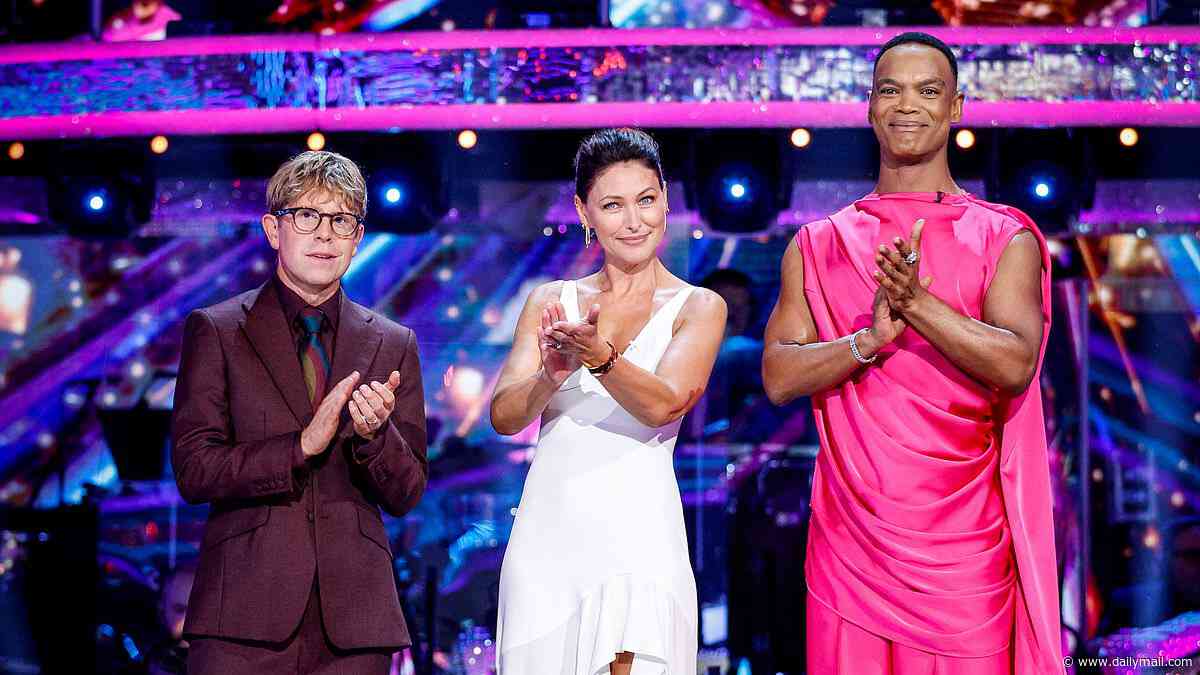 Strictly Come Dancing suffers a drop in ratings for its first live show - as the new hosting trio is panned