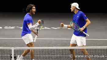 Alcaraz helps Europe to 3-1 Laver Cup lead after opening day