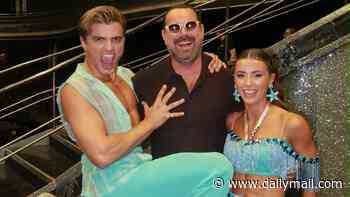 Dani Dyer is supported by her dad Danny at the first Strictly live show as he poses in hilarious snap with her pro partner Nikita Kuzmin