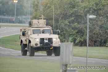 Five held under anti-terror laws near RAF base as police declare major incident
