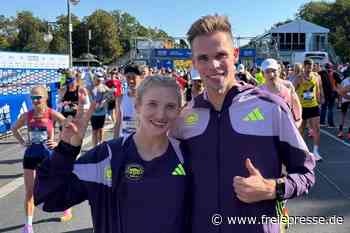 Berlin-Marathon: Push aus dem Himmel lässt schnellstes Ehepaar aus Sachsen ins Ziel fliegen