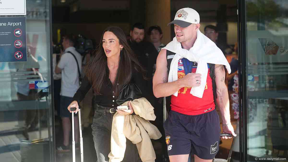 Lachie Neale has girlfriend Emma Field by his side as he returns home after AFL Grand Final win - following her VERY public support for her new man