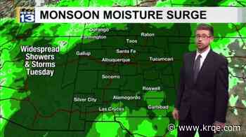 Calmer Sunday before monsoon moisture returns