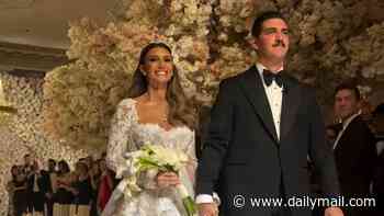 Blushing bride Alina Habba stuns in THREE glittering wedding dresses as star-studded MAGA guests watch her marry Turkish billionaire