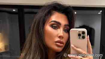 Lauren Goodger leaves little to the imagination in racy black lace corset top as she continues her 40th birthday celebrations