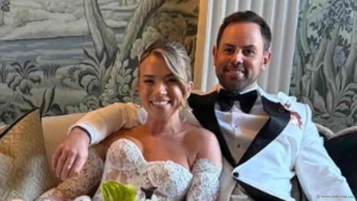 Alan Shearer's daughter Chloe is married! Bride stuns in a strapless lace gown as she ties the knot to rugby star Micky Young in Yorkshire