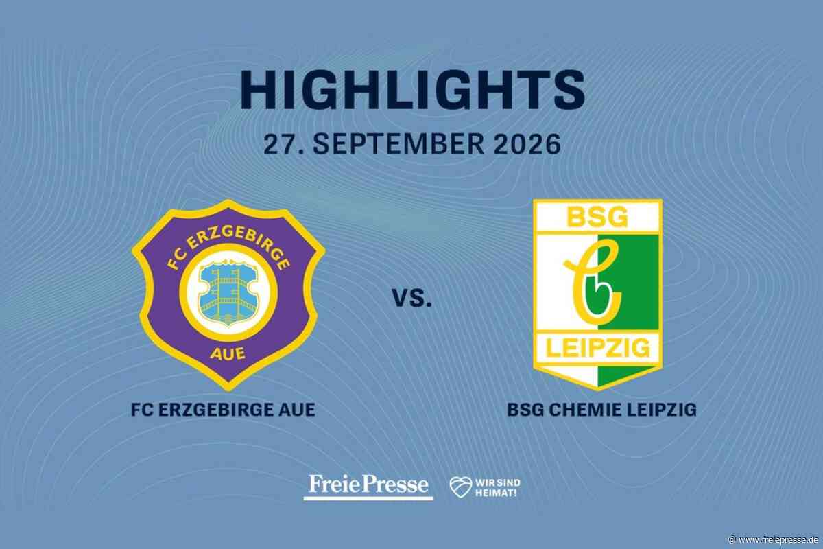FC Erzgebirge Aue – BSG Chemie Leipzig: Die Highlights des Spiels im Video