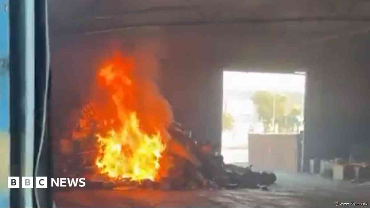 Fire crews tackle blaze at Glasgow recycling centre