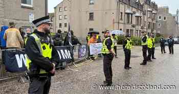 Dozens attend anti-immigration protest and counter-demo in Aberdeen