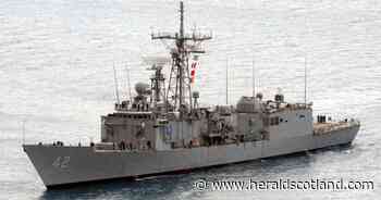 US Navy warship hit by missile and sunk off Scotland in military exercise