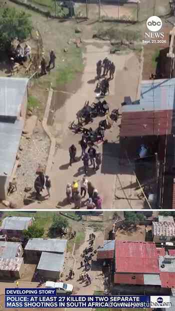 At least 27 people killed in pair of mass shootings in South Africa