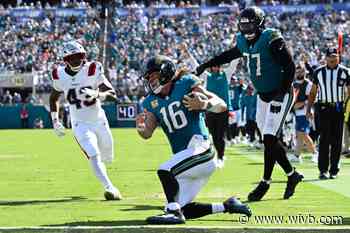 Lawrence throws 3 TD passes as Jaguars rout Patriots and raise more questions about Maye