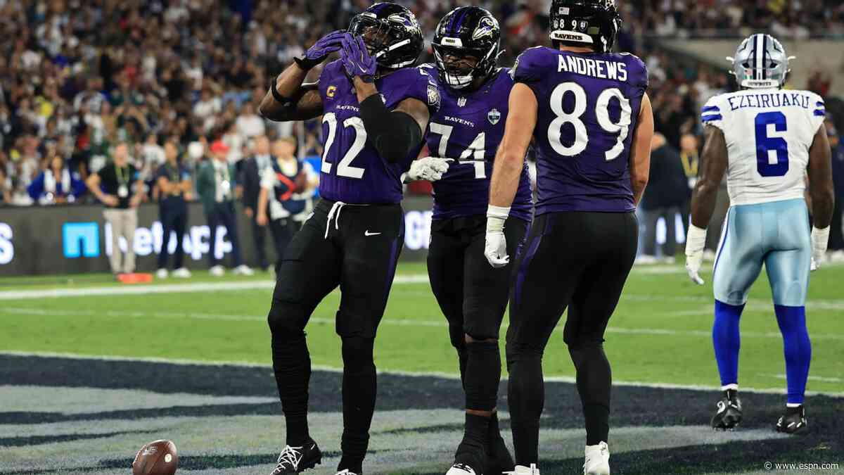 Follow live: Derrick Henry makes history in Rio de Janeiro as Ravens hold lead