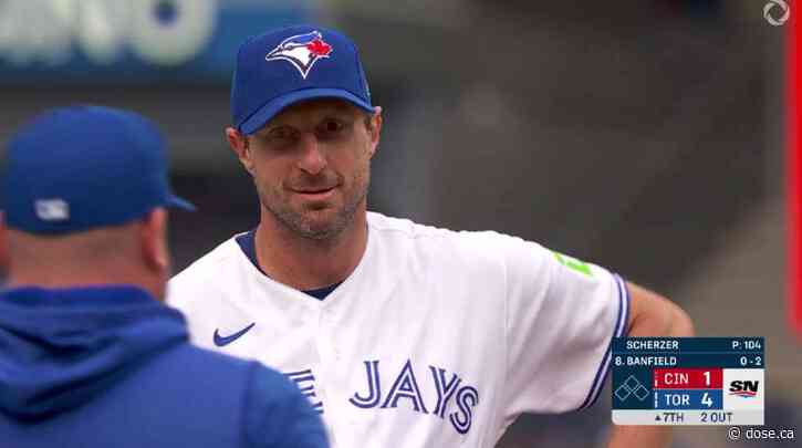 VIDEO: Max Scherzer sends John Schneider back to the dugout