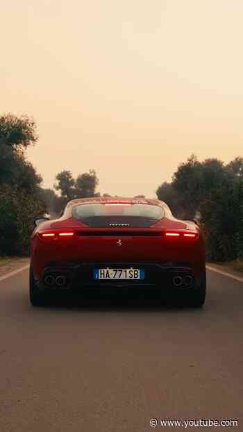 Golden hour on the open road 🤝 The Ferrari Amalfi in Rosso Portofino. #Ferrari #FerrariAmalfi