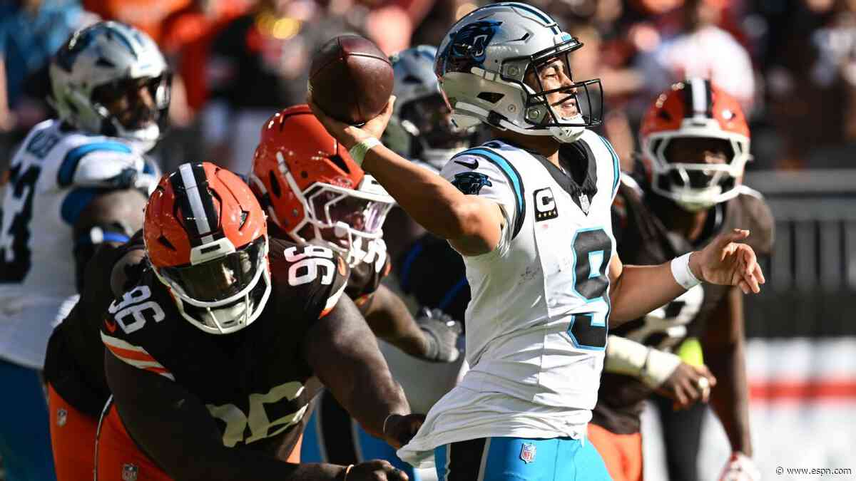 QB Young among Panthers starters banged-up in loss to Browns