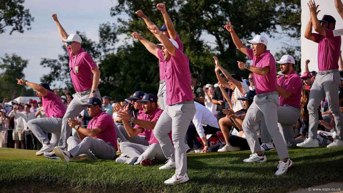 U.S. rallies to win 11th straight Presidents Cup