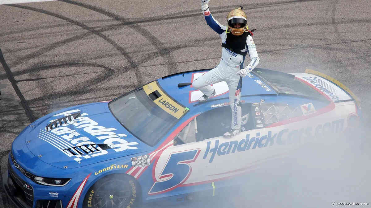Kyle Larson scores maximum points with record-setting Kansas NASCAR Cup win