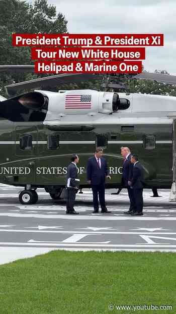 President Trump gives President Xi a tour of the White House's new helipad