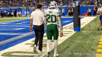 RB Hall suffers thigh injury as Jets lose late once again