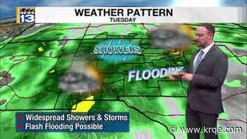 Another surge of monsoon moisture brings flooding threats to start the week