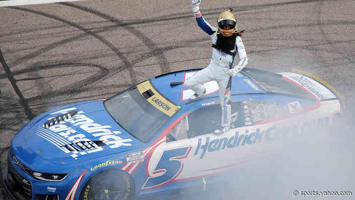 Kyle Larson takes command of NASCAR Cup Chase with determined Kansas win