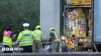Section of major route shut following HGV fire