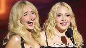 Madonna ROASTS Sabrina Carpenter who is left frantically defending her team as their MTV VMAs 2026 speech goes off the rails