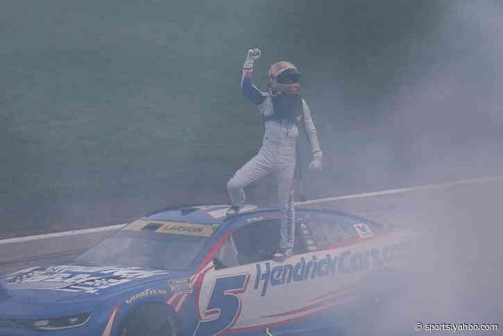 Larson Scores Maximum Points In Dominant Cup Series Win at Kansas