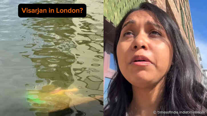Indian woman questions Ganesh Visarjan in London
