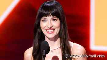 Dakota Johnson gives rumored beau MGK an eyeful as she goes BRALESS under nude sequin gown at VMAs