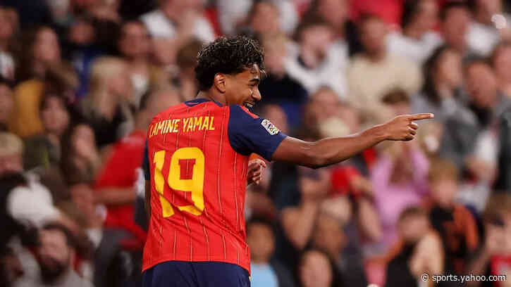 Watch: Barcelona star Lamine Yamal’s sweet gesture towards Declan Rice after England vs Spain