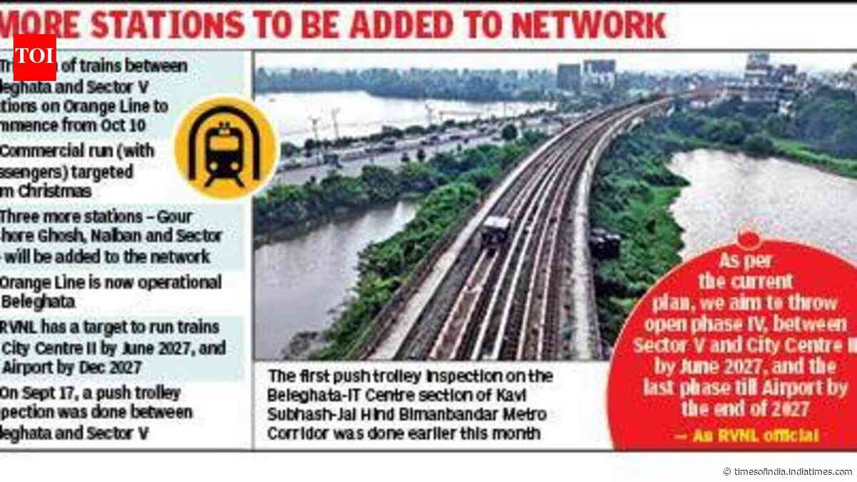 Chingrighata-Sector V Orange Line trial run set to start on Oct 10