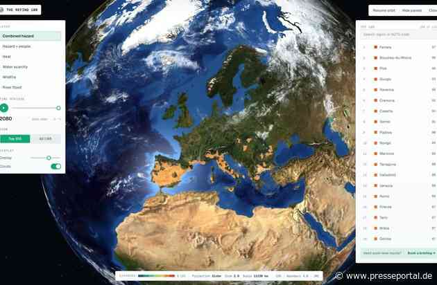 Wiener Klimarisiko-Unternehmen veröffentlicht eigenes Ranking der 100 klimaexponiertesten Regionen Europas