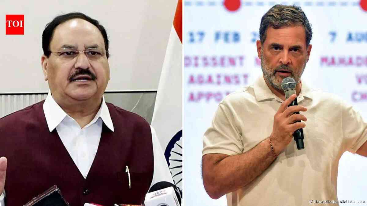 SIR row: Nadda backs EC, sends message to Rahul Gandhi and opposition