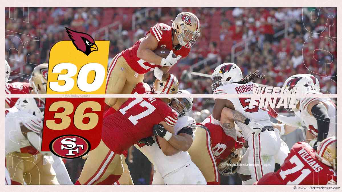 Notes and observations from wild 49ers Week 3 win over Cardinals