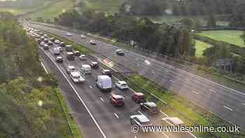 M4 stretch closed between Bridgend and Cardiff after serious crash