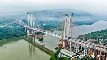 Autos und 350-km/h-Züge nebeneinander – Chinas neue Brücke soll vier Weltrekorde brechen