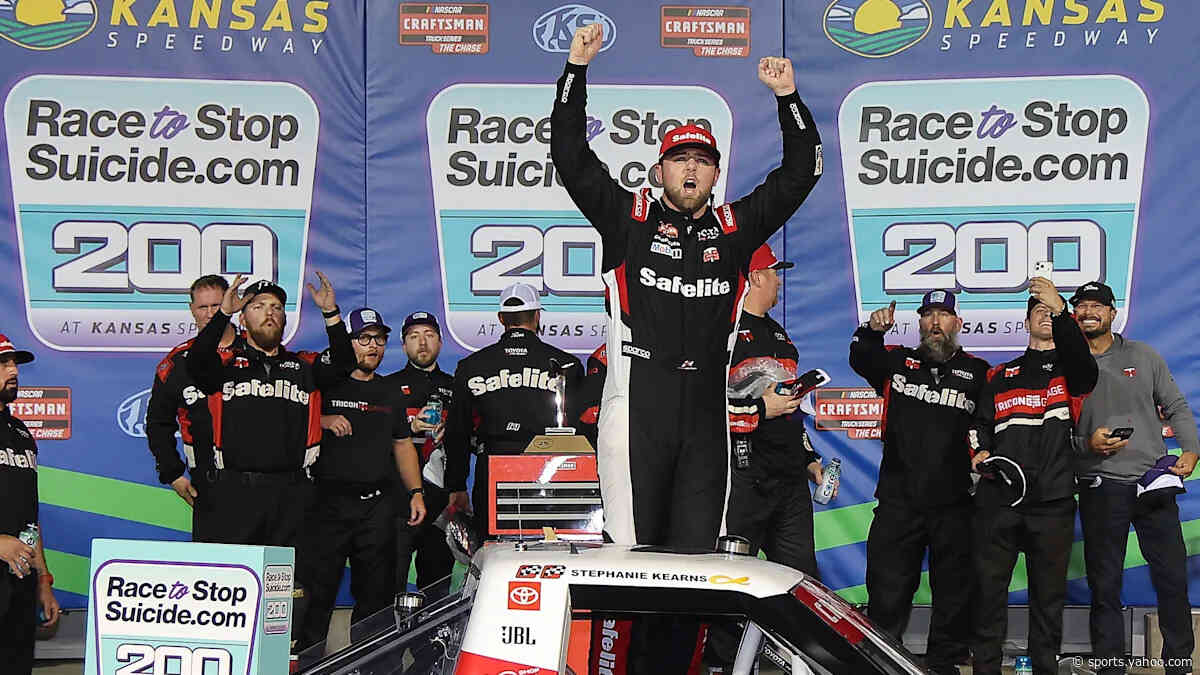Kaden Honeycutt wins NASCAR Truck Series race at Kansas in 2026 Chase