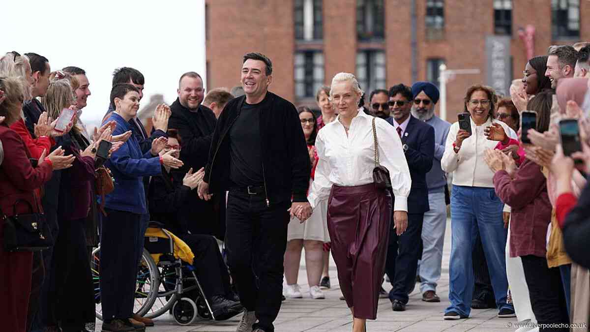 Andy Burnham's wife Marie-France van Heel styles £46 Next autumnal skirt