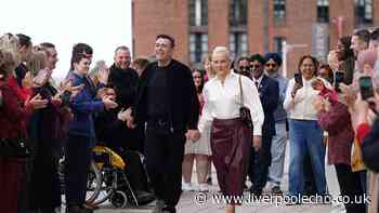 Andy Burnham's wife Marie-France van Heel styles £46 Next autumnal skirt
