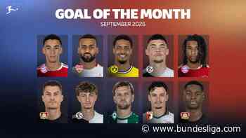 Vote for the Bundesliga's September 2026 Goal of the Month!