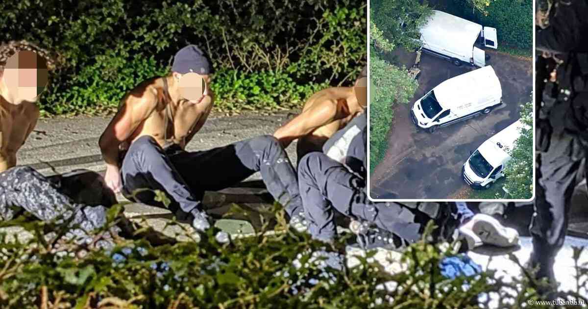 Britse boerin komt thuis na feestje en ziet gemaskerde mannen, dan belt ze politie over mogelijke terreurdaad