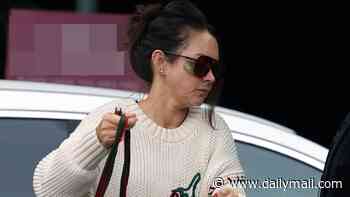 Lacey Turner displays her Strictly injuries as she arrives at rehearsals with battered and bandaged feet after placing third on leaderboard